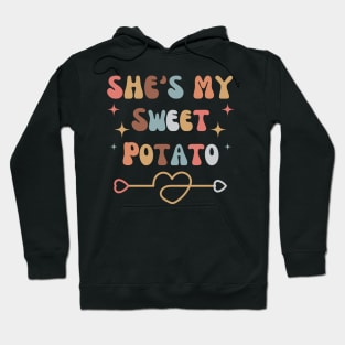 Thanksgiving Couples Matching Party - She's my sweet potato Hoodie